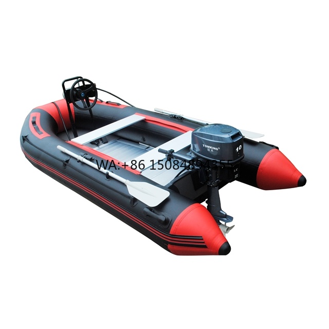 Fishing Boat Inflatable - Opblaasbare snelboot/visboot met buitenboordmotor, PVC materiaal,