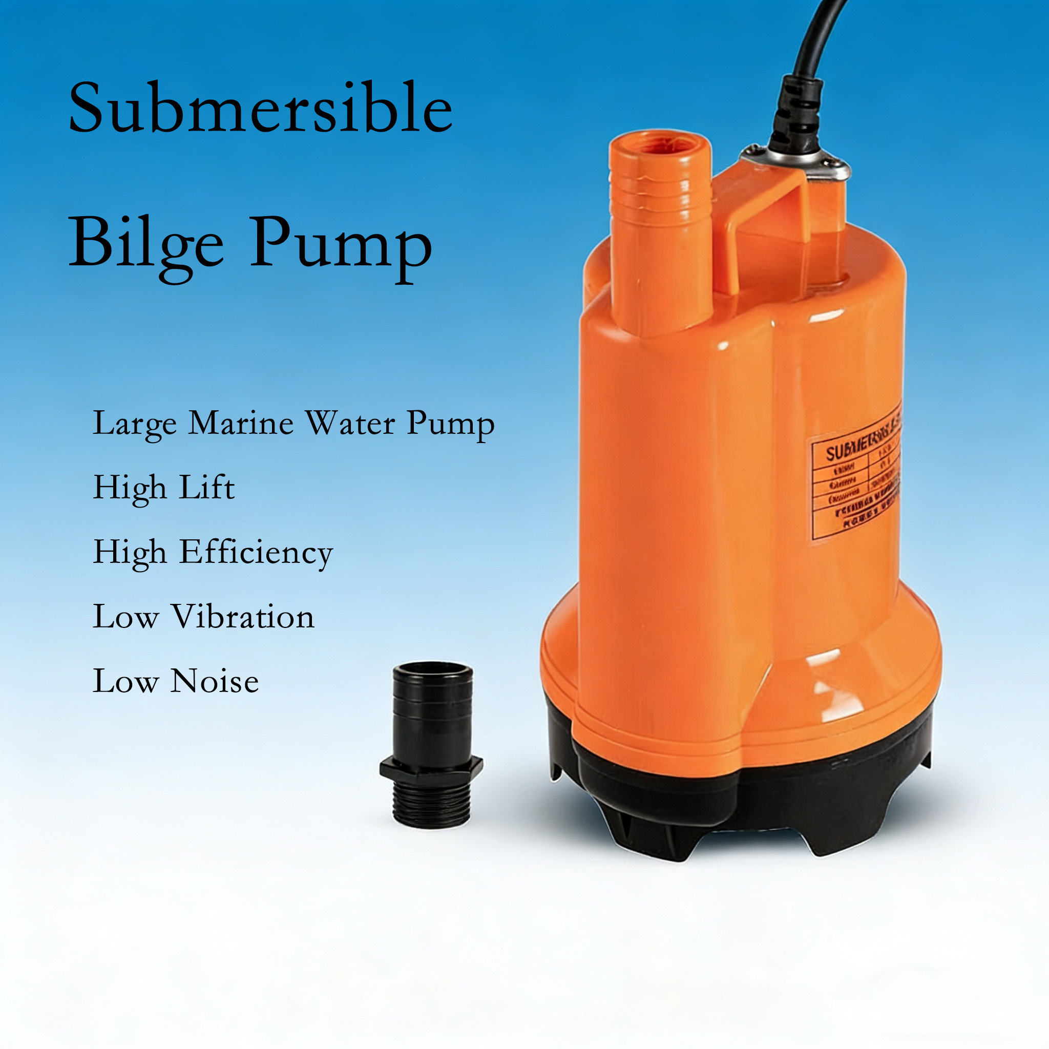 Fishing Boat Bilge Pump - 12V DC Dompelpomp, Hoge Debiet Mariene