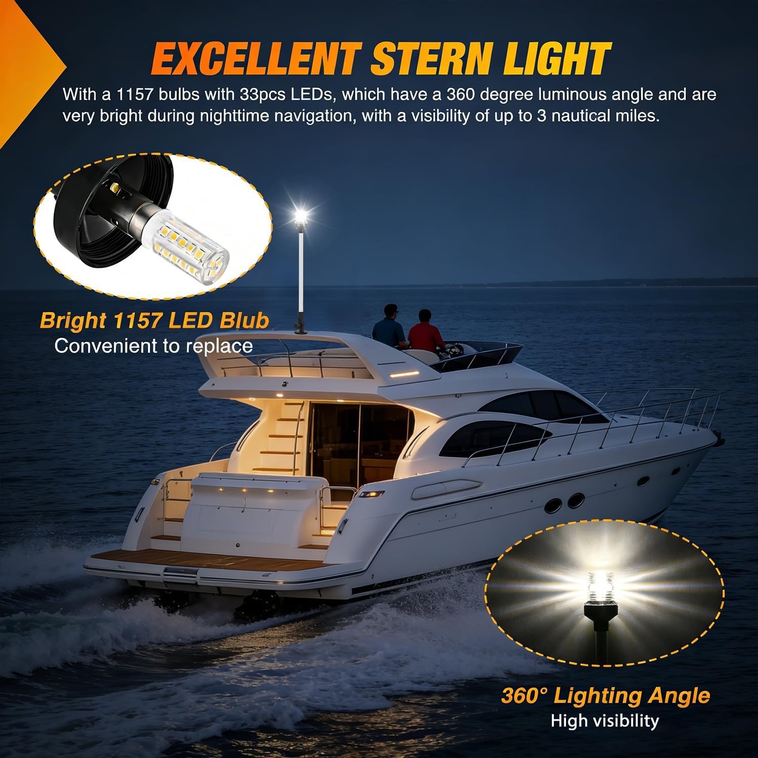 Nilight Marine Boot Achterlich - Fishing Boat Navigation Light recensie en prijs