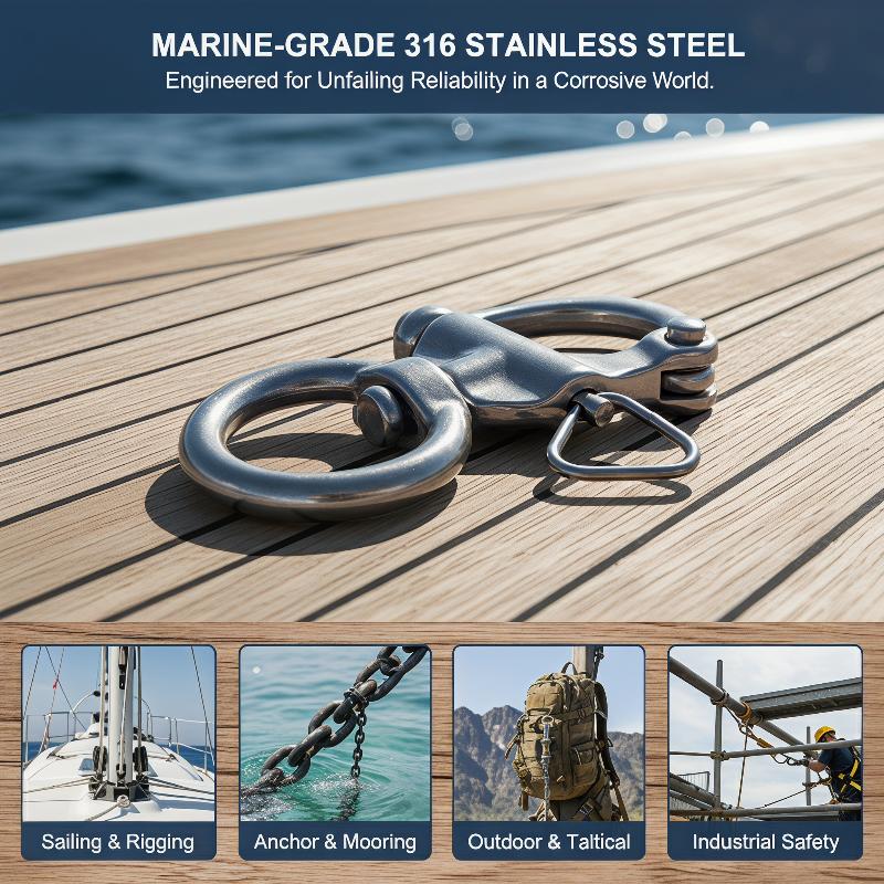 Marine Swivel Snap Shackle 316 - Fishing Boat Trailer recensie en prijs