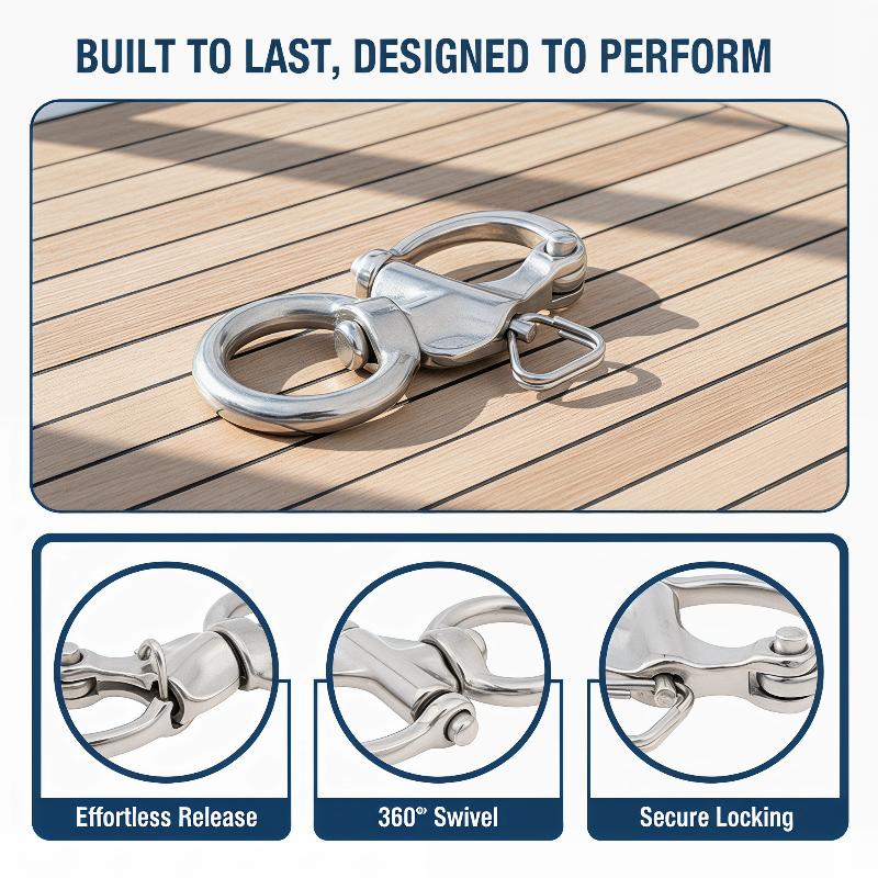 Marine Swivel Snap Shackle 316 - Fishing Boat Trailer recensie en prijs