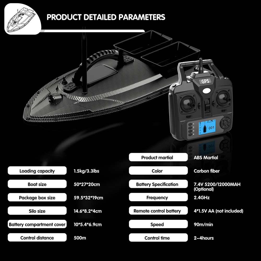 V070 12000Mah/5200Mah Rc Aas B - Fishing Boat Gps recensie en prijs