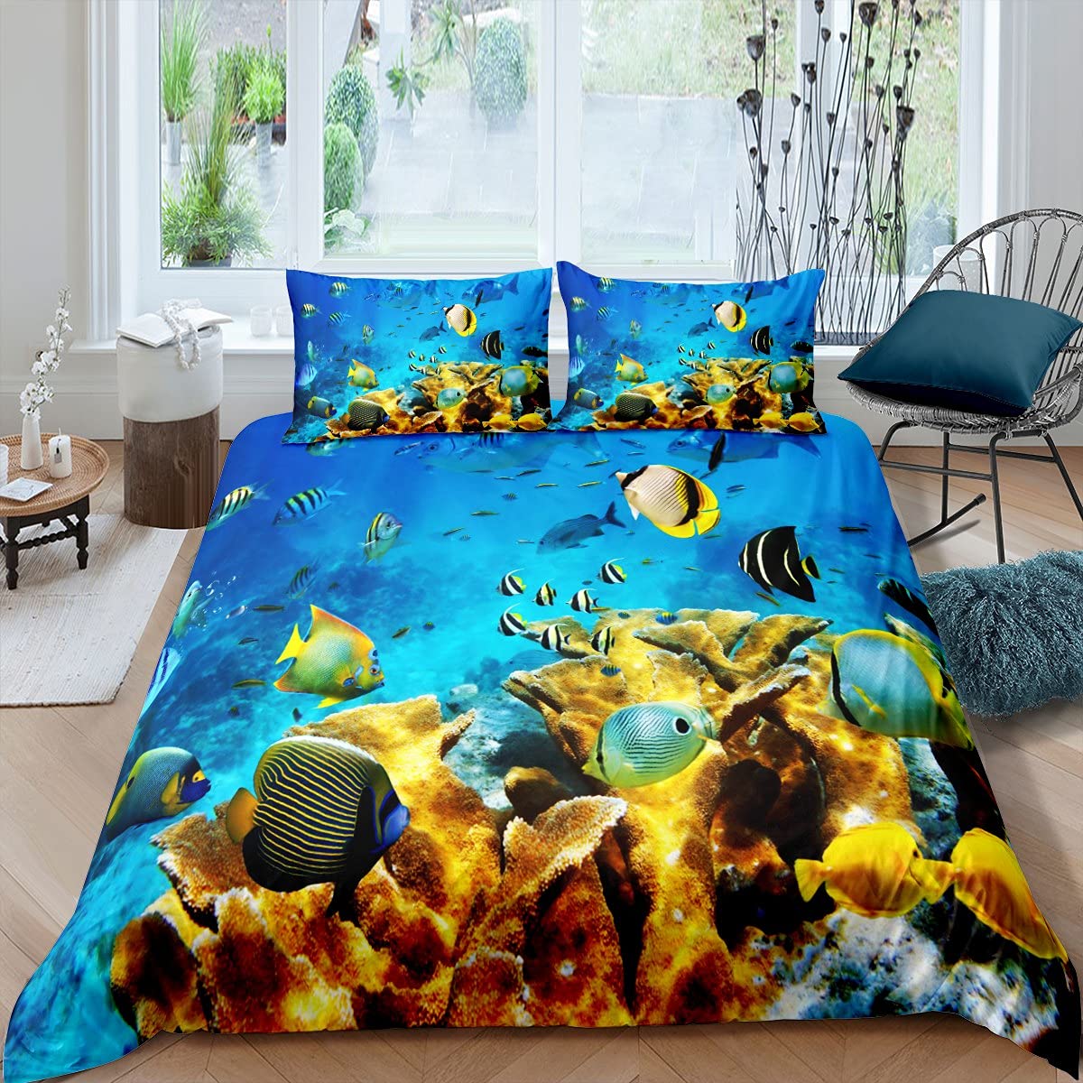 Vis Dekbedovertrek Set Oceaan  - Fishing Boat Cover recensie en prijs